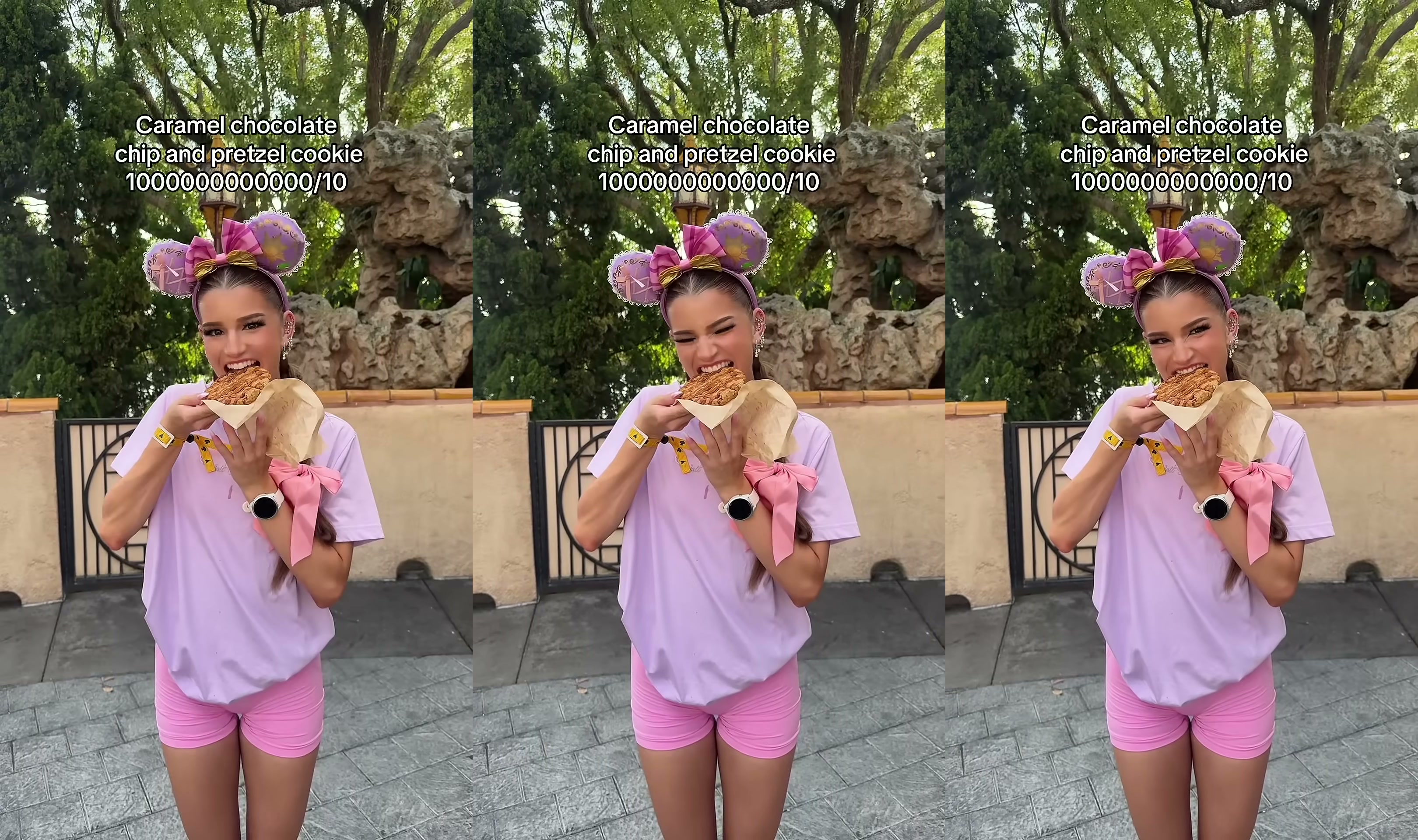Brooke Monk enjoying a cookie