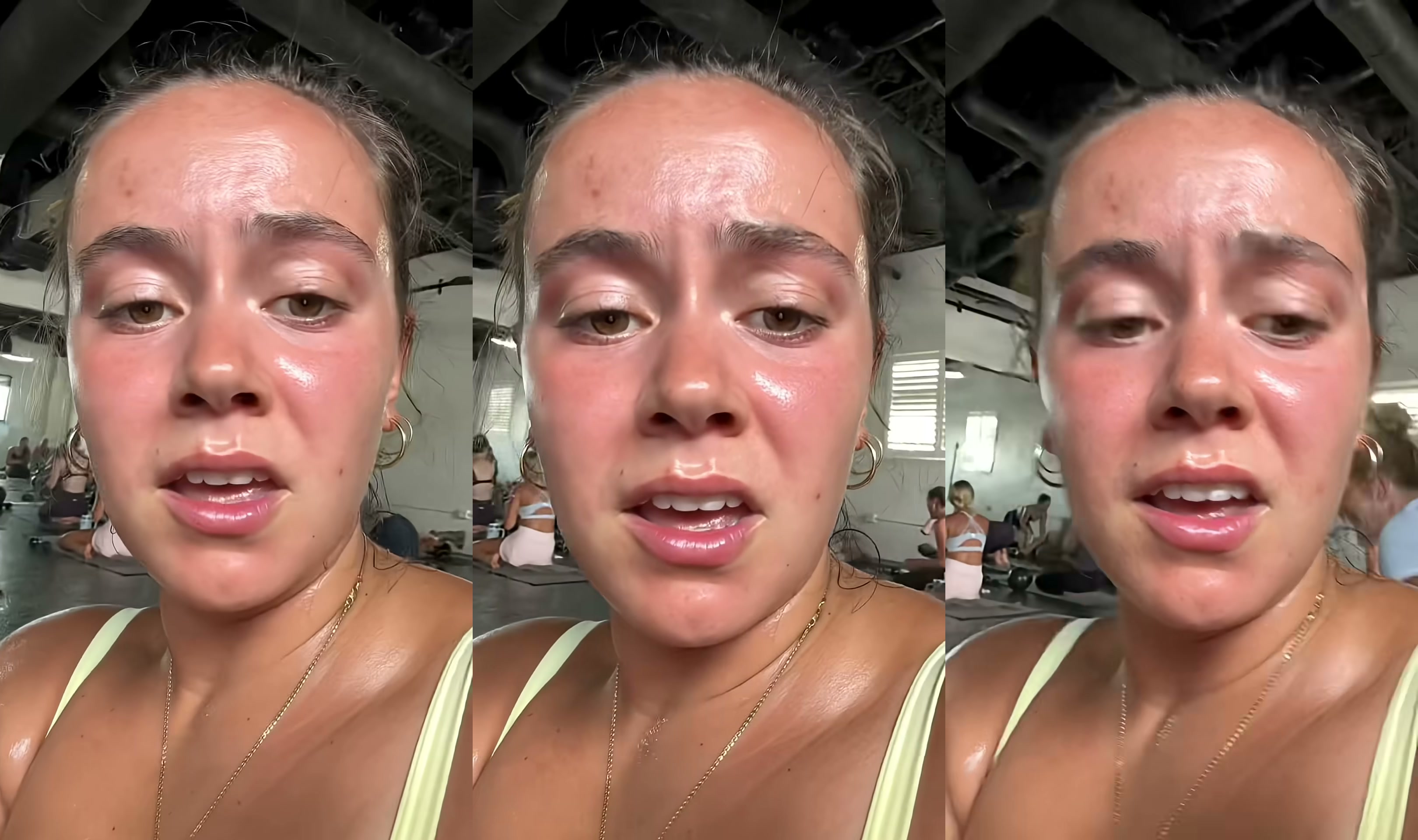 Spencer Barbosa's sweaty face after an intense workout