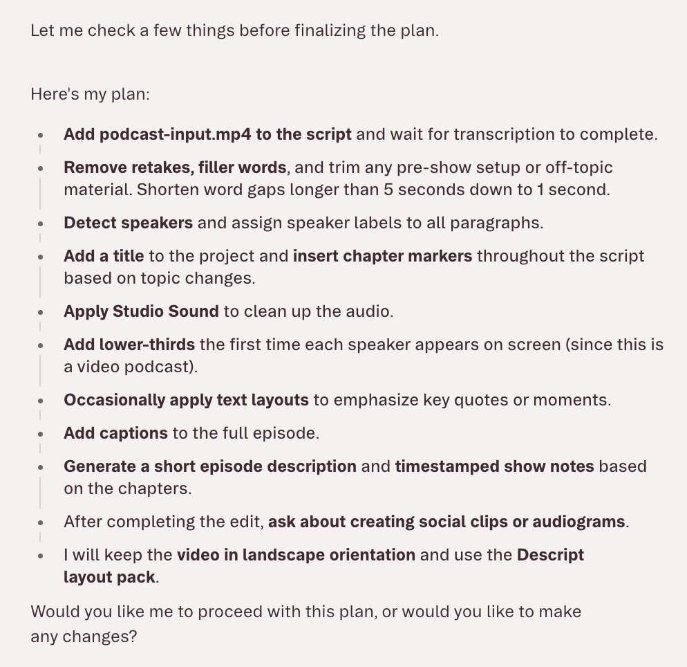 Vizard Planning Workflow