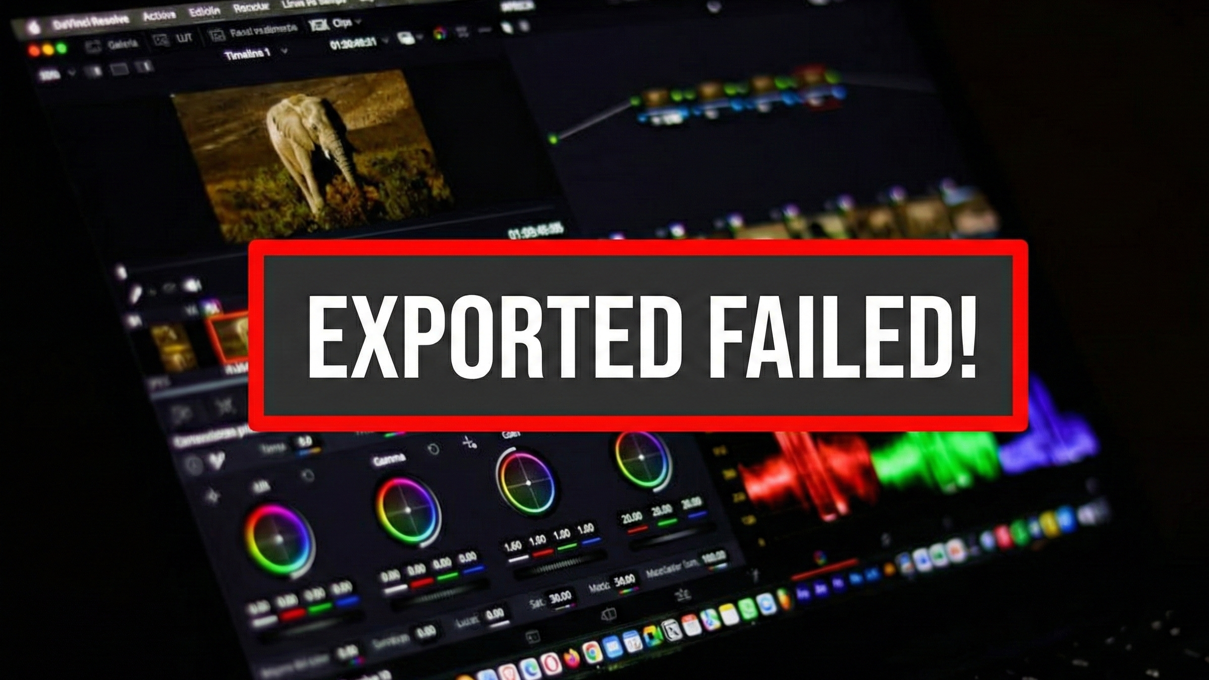 Export Failed on a Low-End Laptop During Video Editing
