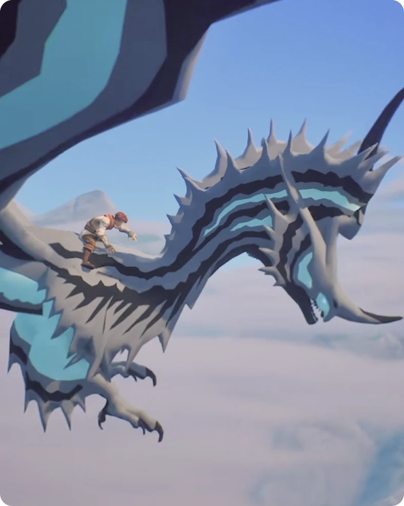 Animated dragon footage being completed
